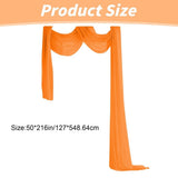 Sheer Window Scarf 216 inch Extra Long, Soft Voile Textured Bed Canopy Scarf Curtains for Event V1370-AZ4-12144