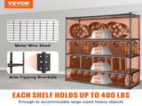 Storage Shelving Unit, 5-Tier Adjustable, 2000 lbs Capacity, Heavy Duty Garage Shelves Metal V952-XLZLKHJCL24DXIG4AV0
