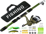Outdoor lure fishing rod long throw fishing gear set V1363-OS-19-BLACK