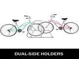 10 Holders Floor Bike Rack, 59" Length All-Steel Grid Bike Rack, 10-Bike Capacity Dual-Side Storage V952-TCJ-10C0000000001V0
