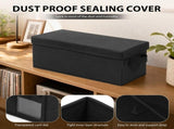 2-Pack CD Storage Box, Resists Wear, Reinforced Handle and Foldable Design, Dust Proof Sealed Lid, V1369-AZ3-W-12086