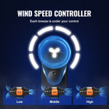 Inline Duct, 102mm 129.7 CFM with Variable Speed Controller, Quiet AC-motor Ventilation Exhaust V952-XLGDFJYCHSAC41HSYV3