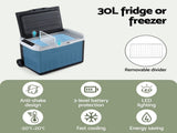 Portable Fridge 30L Bar Fridges Camping Freezer 12V/24V/240V PFN-A-30-BK