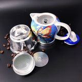 Fairy Vintage Porcelain Ceramic Italian Stove Top Espresso Coffee Maker 3-4Cups 200ml V891-HW-CCMF-X1