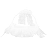 Wedding Flower Basket with White Lace Romantic Lightweight Elegant Basket for Weeding V1294-YM0901-3115210050111