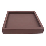 Indoor Planting Tray Anti Slip Bottom Plastic Plate Coffee 1Pack 8.9x8.9x1.4in V1369-AZ3-W-15956