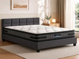 Giselle Mattress & Artiss Queen Bed Frame Bundle, 36cm Double Sided Euro Top Mattress MABF-HOTEL-TINO-Q