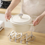 Silver Stainless Steel Expanding Trivet, 18x16cm, Heat-Resistant Mat for Countertop & Hot Pots, V1370-AZ4-17183