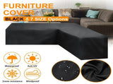 Shaped Sectional Sofa Cover, Waterproof Patio L Shape Sofa Covers for Outdoor Patio Garden Sectional V1370-AZ4-05959