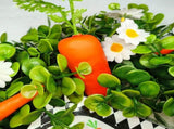 Easter Carrot Wreath Daisy Eucalyptus Wreath Indoor Outdoor Happy Easter Hanging Ornaments Home V1294-YM0523-10337126