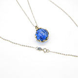 Gift Box - Aroma Necklace White Gold - Planet Celestial Sapphire Purify Oil Blend V760-GBAJ - 6