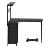 Levede Computer Desk Convertible L-shaped Study Table DH1068-BK-AU