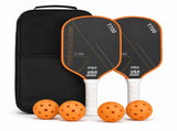 Pickleball Paddles Set of 2, USAP Approved T700 Carbon Fiber Pickleball Rackets with 4 Balls & Carry V1197-TY-081906