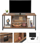 TV Console Unit with Open Storage Rustic Brown and Black Industrial V178-11666