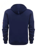 Unisex Hoodie Zip-Up Hoodie Autumn Winter Jacket Fleece Jacket Outdoor Training - Khaki - Size XL V1106-M-APP-12090-KHAK-XLAUXLEU52