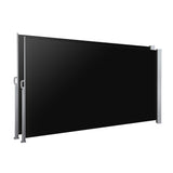 Instahut Side Awning Sun Shade Outdoor Retractable Privacy Screen 2X3M Black X2 AWN-B-SIDE-FC-200-BLACKX2