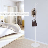 Assembled Wooden Coat Hat Stand Tree Jacket Cloth Vertical Hanger Rack 8 Hooks V1294-YM0901-JY16471-01