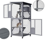 YES4PETS 173cm Pet Cat Bird Shelter Condo with Escape Door Wooden Kitten Cage House V278-CH449