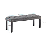 Cate Button-Tufted Upholstered Bench by Sarantino - Dark Grey BCH-438-DGY