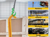 2SET 3.15T Sling Hook Heavy Duty Hammerlock/Slip Hook Kit With Swivel Winch & Safety Latch-Green V1181-SH-315T-GE