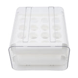 Egg Drawer Double Layer Transparent 32 Lattice Large Capacity Egg Storage Box for Refrigerator White V1294-YM0716-3118220147113
