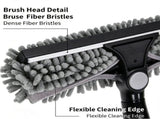 2-in-1 Window Squeegee Cleaning Kit with 10-Section Extension Pole, Rotating Head and 2 Scrubbers V1189-LC-AMZ-00175