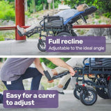 EQUIPMED Power Electric Wheelchair, Wide Bariatric Chair, Comfortable for S-XL, Long Range, Recline V219-HELWLCEQPKB5A