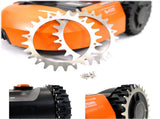 Worx Landroid Robotic Lawn Mower Pulley Sprocket Studs Anti-Slip Wheels-L Type 225mm, 2pcs V1237-ZY-203-0373