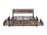 Levede Industrial Bed Frame Double Mattress BFDR1048-D
