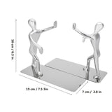 1 Pair Kung Fu People Shape Bookends Students Book Stand for School Home Table Decoration V1294-YM0727-JY12725