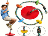 Tree Climbing Swing Rope Hanging Tree Swing, PP/PE, Anti-Slip Discs, Outdoor Adventure V1232-PSQQ-003