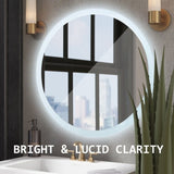 2 Set LED Wall Mirror Round Anti-Fog Bathroom 70cm V274-FT-BM-LEDR-70-X2