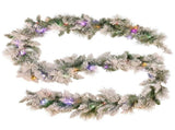 Christabelle 2.7m Snowy Christmas Garland Dorset Pine Pre-Lit with Multi-Function LED Lights Do 112_WFLSD274