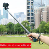 Foldable Tripod Selfie Stick For Action Cameras - 23.5-81Cm Length PRL-6950ACD