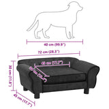 Dog Sofa Dark Grey 72x45x30 Cm Plush 43_171039