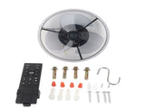 Ceiling Fan Light 6 Speed Remote Control 3 Color LED Ceiling Fan Lamp for Living Room 110V V1294-YM0521-3113230062311
