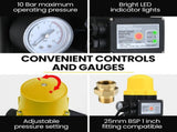 Protege Multi-stage Water Hi-pressure Pump with Auto-controller Home Garden Irrigation 4-Stage V219-WTPMTSPT4CNA