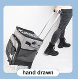 Cooler Picnic Bag Trolley Thermally Insulated - 36L - 60 cans - Grey - Drinks Food Cool Bag V382-TROLLEYCOOLER