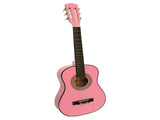 Karrera 34in Acoustic Childrens Wooden Guitar - Pink NC-34-PK