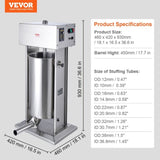 VEVOR Electric Sausage Stuffer 25 L Vertical Meat Stuffer 304 Stainless Steel V952-DDLSBXGGCJ25A6NKXV3