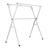 2-Tier Telescopic Clothes Drying Rack w/ 30 Windproof Holes & 2 Shoe Hooks V952-LDSLYJXX1413RO4HO001V0