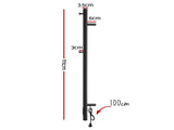 Devanti Heated Towel Rail with Timer Vertical Electric Heater Warmer Rack Black TW-C-109W-1T-BK