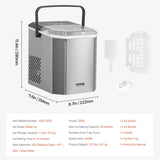Portable Countertop Ice Maker 26Lbs/24H Self-Cleaning with Scoop Basket V952-ZDBTMSZBJMIN1R5BMV3