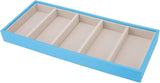 Glasses Organizer Jewelry Tray, 5 Grids Leather Eyeglass Storage Case Sunglass Display Tray and V1259-DP01-A-781