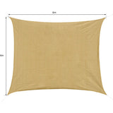 210D Rectangular Shade Sail Solar Canvas Sun Awning Sand, 4 x 6m V1237-ZY-528-012