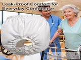2 Pack Washable Reusable Adult Rubber Incontinence Pants, Waterproof Leakproof Diaper Covers, Soft V1192-AZ-W-28526