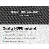 Instahut 50% Shade Cloth 1.83x10m Shadecloth Wide Heavy Duty White SH-CL-183X100-100-R-WH