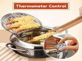 Clearance Cooking Utensils under 20,Stainless Deep Fryer New Japanese Deep Fryer Pot Stainless Deep V1366-AZ2-W-21072