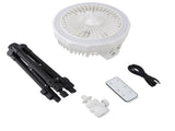 Tripod Fan Light with Tripod Folding 120&deg Oscillating Fan 4 Adjustable Wind Speeds 3 Adjustable V1294-YM0901-3113240155911