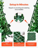 Artificial Grass Wall Panels, 12 PCS 20 x 20 inch, 3D Combination Greenery Boxwood Panel for Indoor V952-PJSRZZWQ12PC0AI8JV0